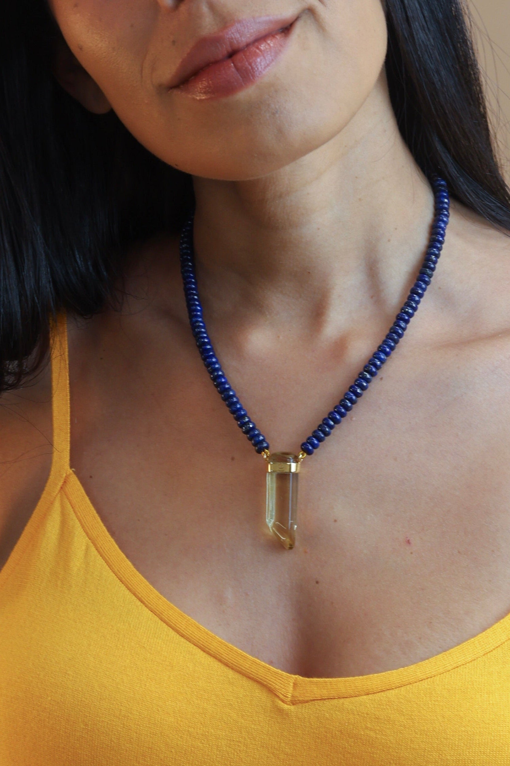 Lapis Lazuli + Citrine Necklace