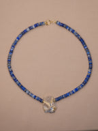 Lapis Lazuli + Raw Golden Rutile Quartz Necklace
