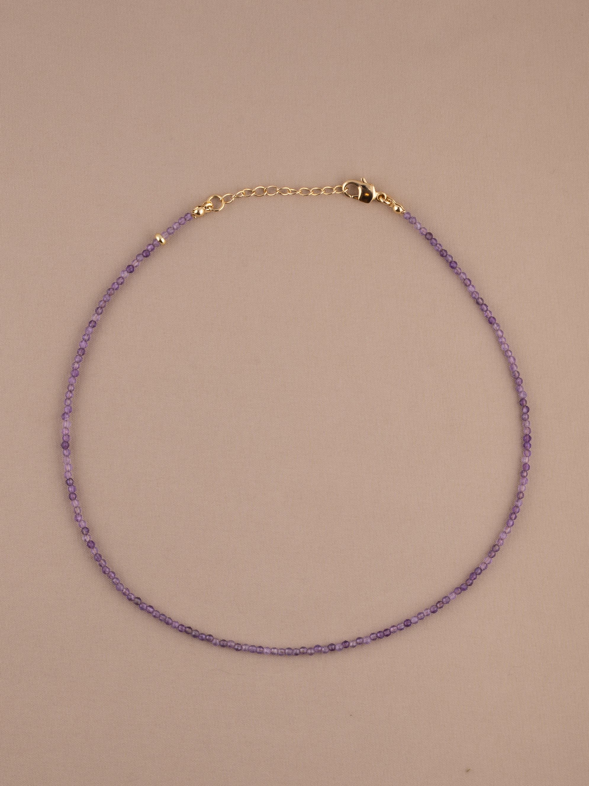 Amethyst Birthstone Microchoker – Aquarius