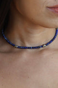 Lapis Lazuli + Pyrite Choker
