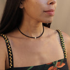 Golden Obsidian + Herkimer Diamond Choker