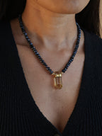 Pietersite + Citrine Necklace