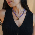 Charoite + Citrine Necklace