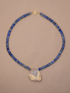 Lapis Lazuli + Raw Golden Rutile Quartz Necklace