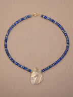 Lapis Lazuli + Raw Golden Rutile Quartz Necklace