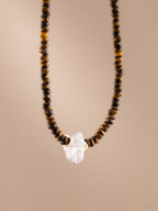 Tiger’s Eye + Herkimer Diamond Choker