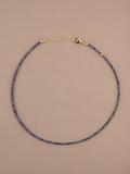 Blue Sapphire Birthstone Microchoker – Virgo