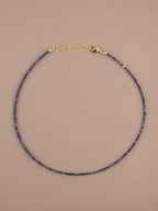 Blue Sapphire Birthstone Microchoker – Virgo