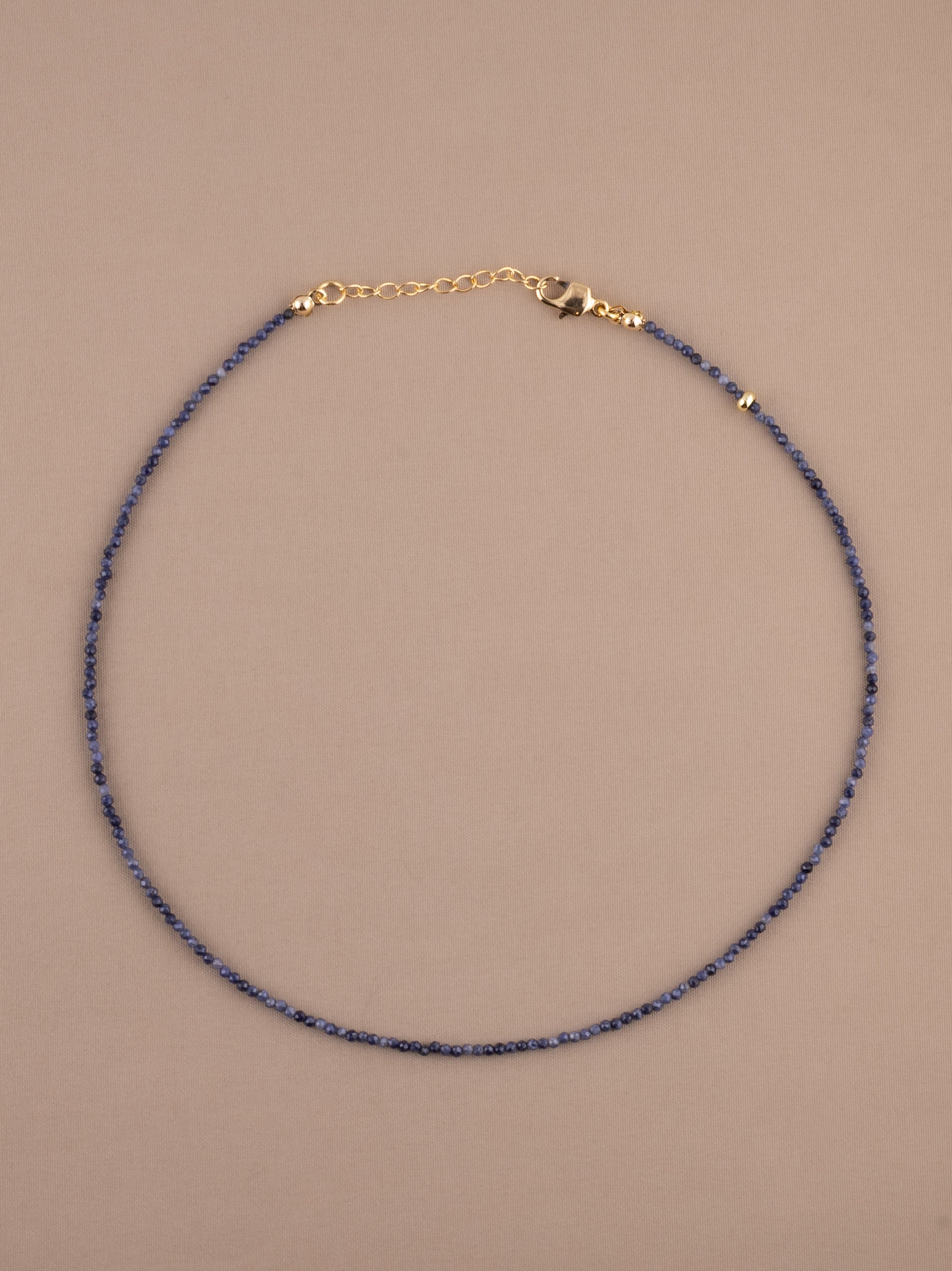 Blue Sapphire Birthstone Microchoker – Virgo