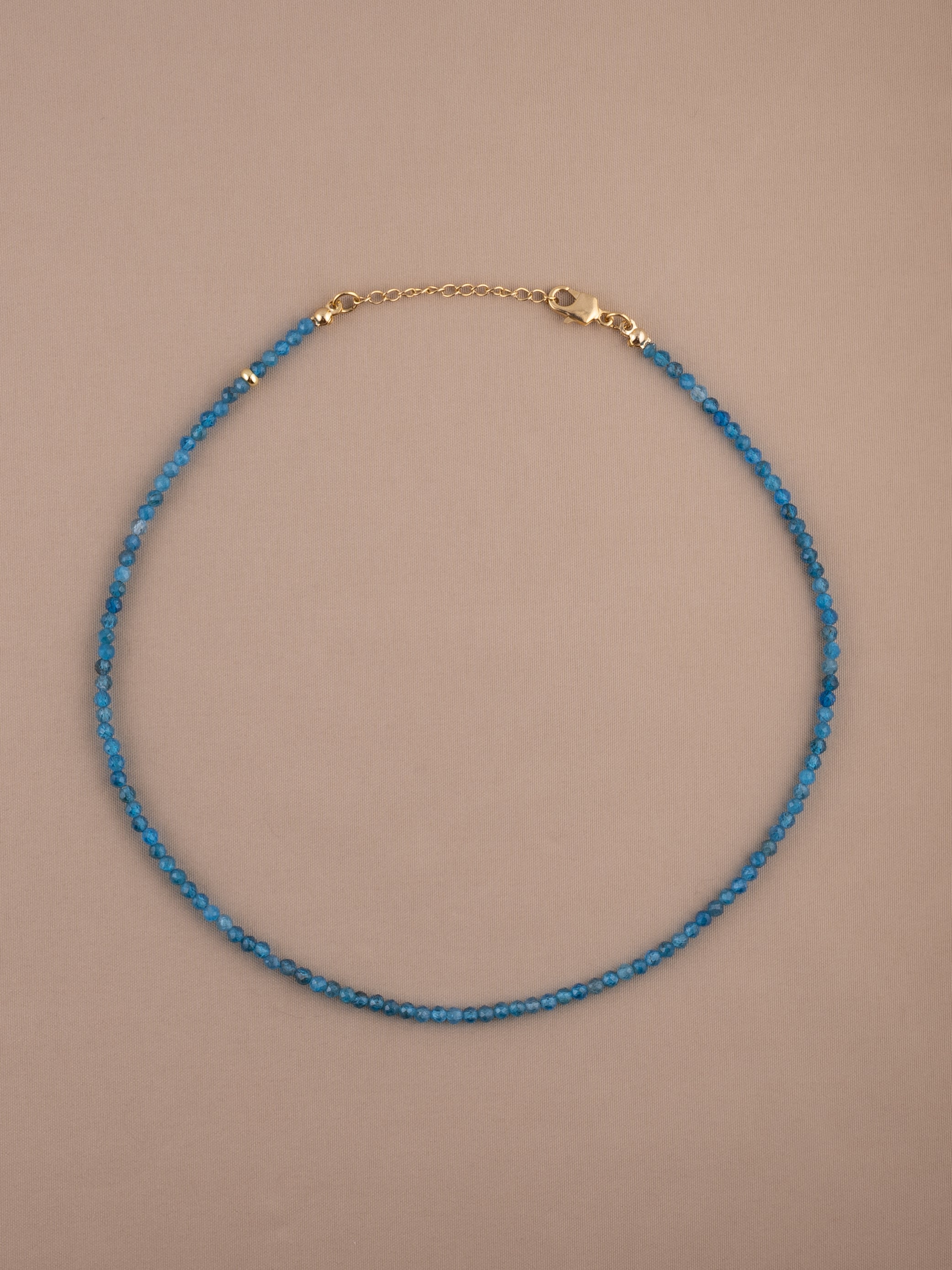 Blue Apatite Birthstone Microchoker – Gemini