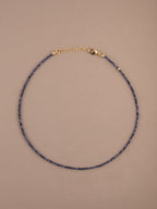 Blue Sapphire Birthstone Microchoker – Virgo