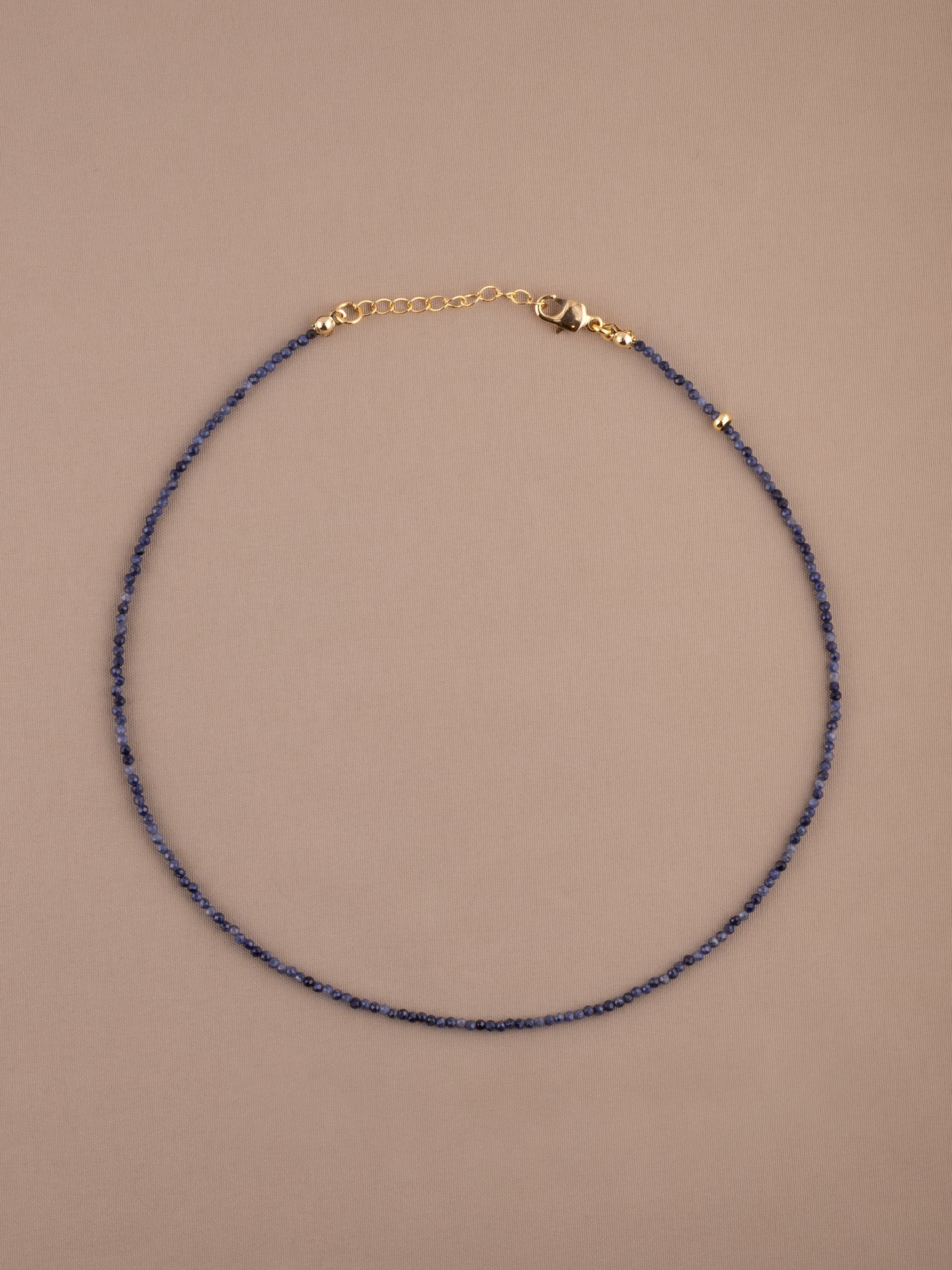 Blue Sapphire Birthstone Microchoker – Virgo