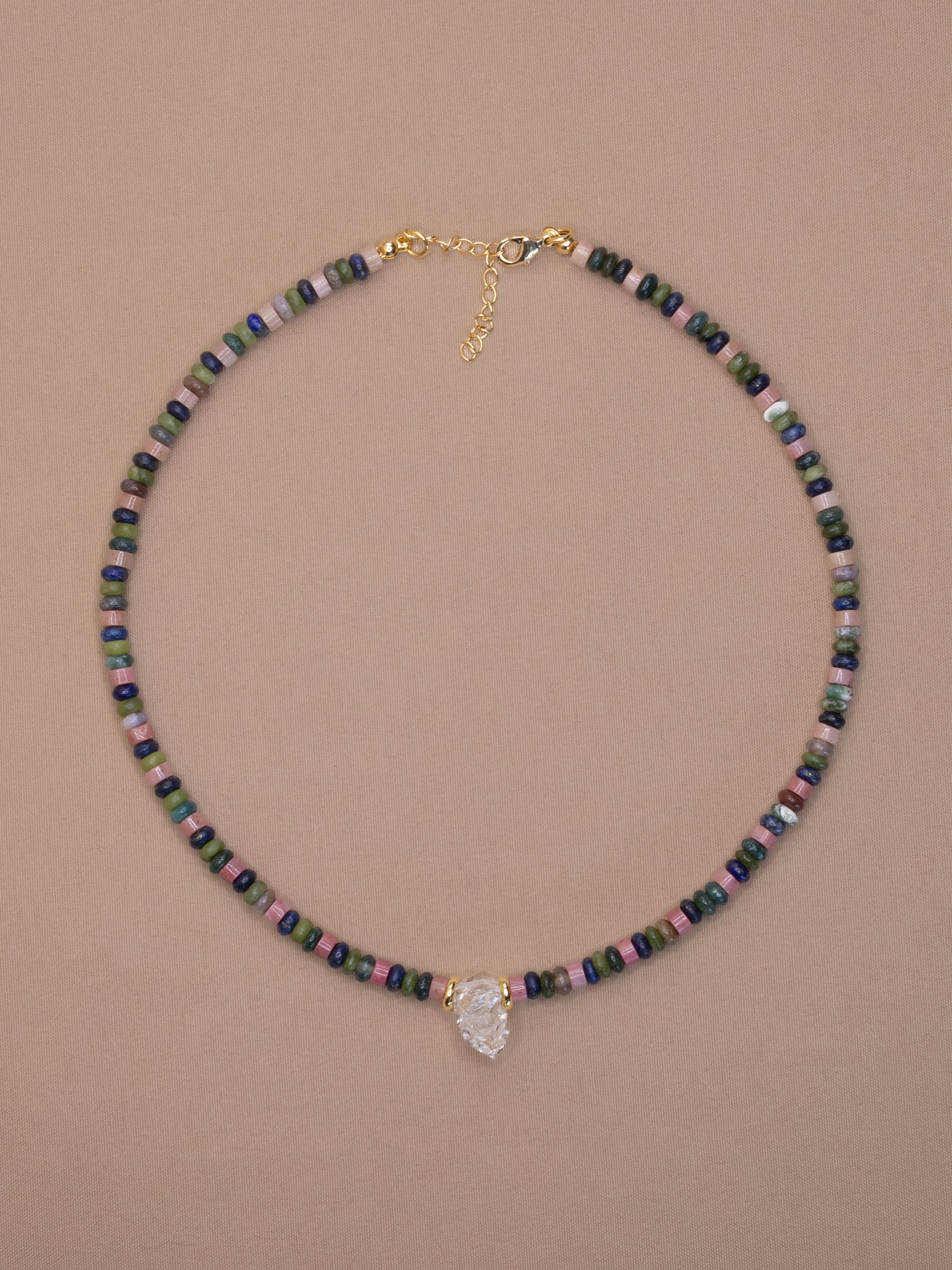 Multi Tourmaline + Herkimer Diamond Choker