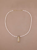 Freshwater Pearl + Citrine Necklace