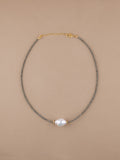 Pyrite + Baroque Pearl Choker