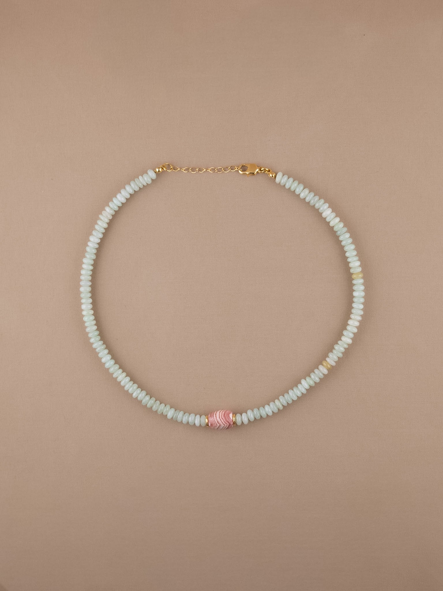 Jade + Rhodochrosite Choker