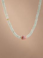 Jade + Rhodochrosite Choker