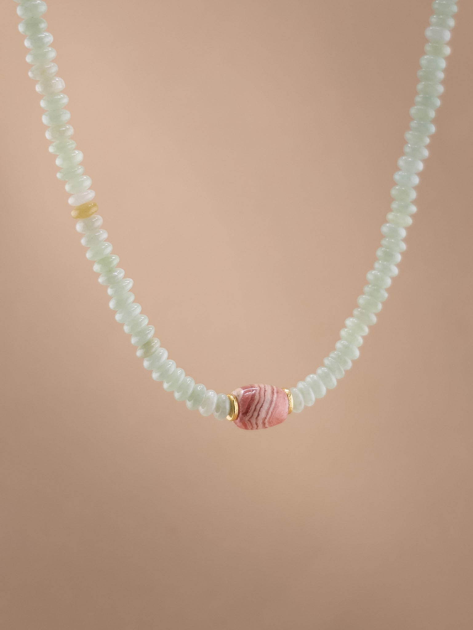 Jade + Rhodochrosite Choker