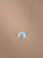 Aquamarine Sphere in Chain