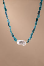 Turquoise + Baroque Pearl Choker
