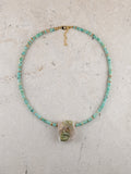 Turquoise + Raw Watermelon Tourmaline