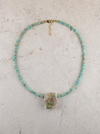 Turquoise + Raw Watermelon Tourmaline