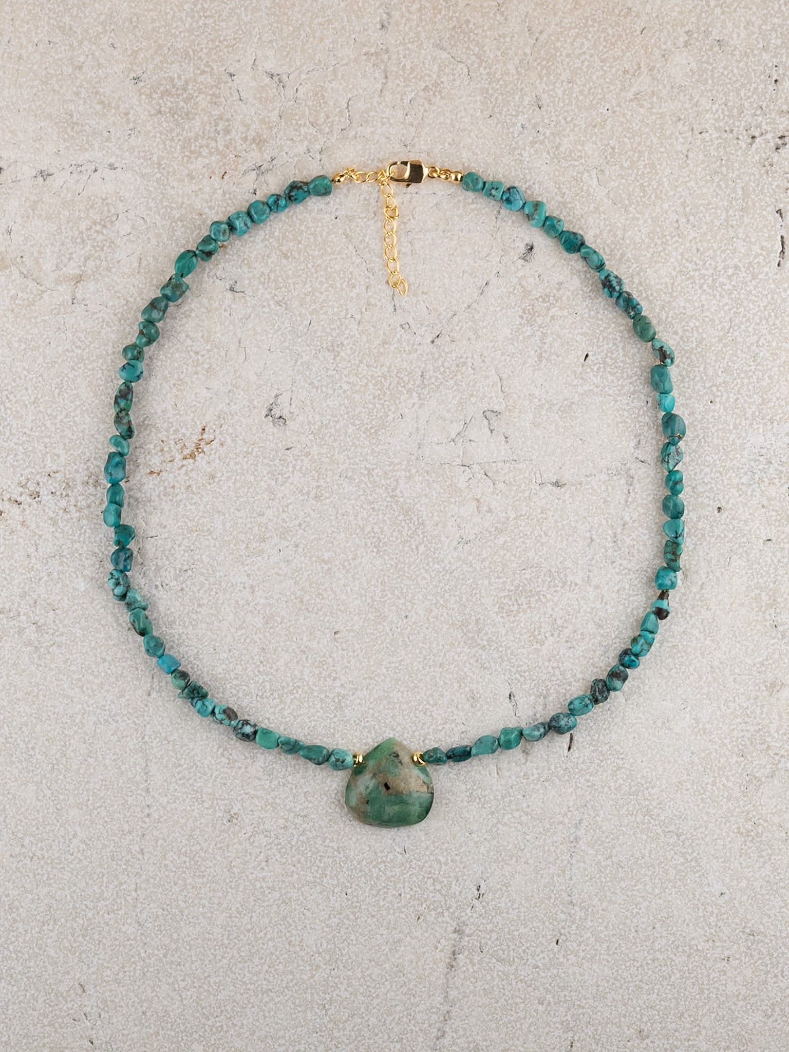 Turquoise + Emerald Necklace