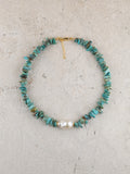 Turquoise + Baroque Pearl Choker
