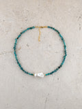 Turquoise + Baroque Pearl Choker