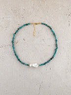 Turquoise + Baroque Pearl Choker