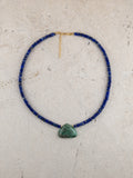 Lapis Lazuli + Emerald Necklace