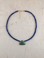 Lapis Lazuli + Emerald Necklace
