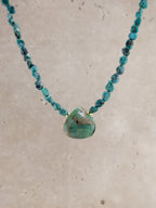Turquoise + Emerald Necklace