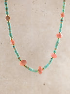 Turquoise + Rhodochrosite Choker