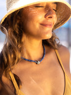 Lapis Lazuli + Pyrite Choker