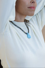Faceted Labradorite + Larimar Necklace