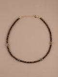 Tiger’s Eye + Pyrite Choker