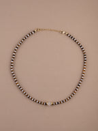 Tigers Eye + Pearl+ Herkimer Diamond Choker