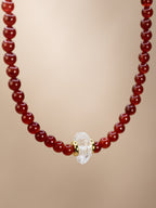 Carnelian + Herkimer Diamond Choker