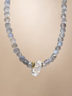 Faceted Labradorite + Herkimer Diamond Choker