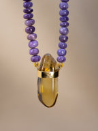 Charoite + Citrine Necklace