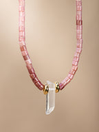 Rhodonite + Quartz Choker