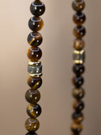 Tiger’s Eye + Pyrite Beaded Necklace