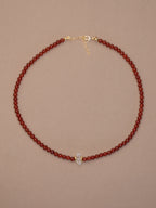 Carnelian + Herkimer Diamond Choker