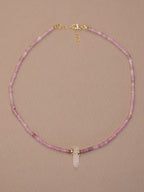 Rhodonite + Quartz Choker
