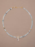 Amazonite + Quartz Point Choker