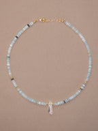 Amazonite + Quartz Point Choker