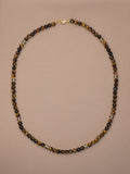 Tiger’s Eye + Pyrite Beaded Necklace