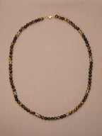Tiger’s Eye + Pyrite Beaded Necklace