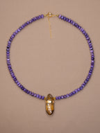 Charoite + Citrine Necklace